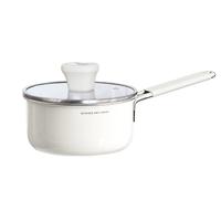 中科德马克（DUMIK）无涂层小奶锅316不锈钢陶瓷不粘锅泡面锅宝宝辅食锅炉灶通用 16cm 【316L陶瓷奶锅】1-2人 16cm