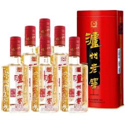 泸州老窖【商超版】六年窖头曲【铁盒】52度500ml 浓香型白酒 送礼佳选 6瓶 【原封箱配3礼袋】