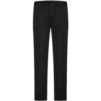 七匹狼【高弹舒适】休闲裤男挺括垂顺直筒半松紧针织男士长裤子男裤 001(黑色) 31