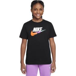 NIKE 男女童大童T恤夏季纯棉经典轻便柔软HM5854 010黑 155 L
