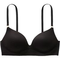维多利亚的秘密（Victoria's Secret）维密 夏季裸感无痕光面无钢圈隐形文胸胸罩女士内衣 54A2黑色 11209306 80E (36DD)