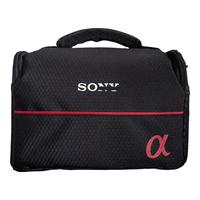 乐图 适用于佳能尼康索尼单反相机包摄影包微单包相机包单肩包数码包a7c2 小号 【无标】黑配红+腰带 &含背带