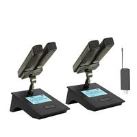 金刚仕 USB无线会议麦克风电脑远程语音网络教学即插即用可充电鹅颈方管台式笔记本话筒 UF2方管双麦1拖2