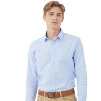 【牛津纺】春秋款商务休闲纯棉保暖合体长袖衬衫男