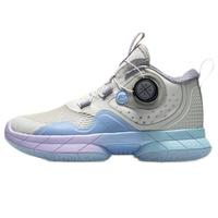 李宁 LI-NING儿童羚越3休闲鞋男女大童夏季款网面透气拼接鞋面橡胶耐磨运动鞋 标准白-3 33