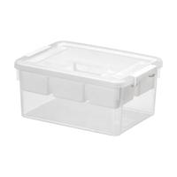  京东京造 磁力片 儿童积木 双层提手分格整理收纳箱  【内含提手】加大号双层药箱