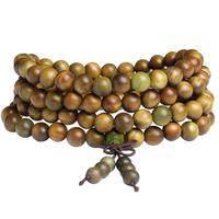 月印百川 绿檀木手串 男女款檀香木佛珠念珠单圈文玩手链 约8mm