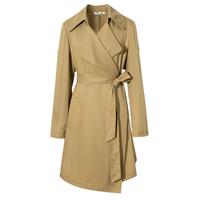 麦檬MM23春天丝米色藏青通勤高级感风衣女5997260253-N 米色5997260253 M