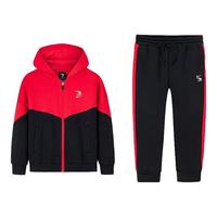 NIKE耐克童装男女童开襟卫衣+裤子2件套冬季加绒保暖儿童套装