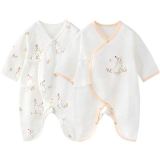 婴儿连体衣春秋季纯棉新生儿衣服初生宝宝蝴蝶哈衣爬服和尚服