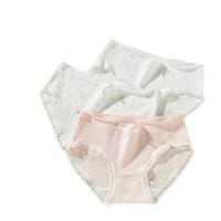 芬腾可安（FENTENGCARE）【7A抑菌100%纯棉裆】3条装女士内裤中腰亲肤舒适高弹三角裤女YR 2XL