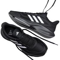 移动端、京东百亿补贴：adidas 男鞋跑步鞋夏季舒适网面透气舒适黑色运动鞋HQ7558 黑 40.5
