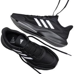 adidas 男鞋跑步鞋夏季舒适网面透气舒适黑色运动鞋HQ7558 黑 40.5