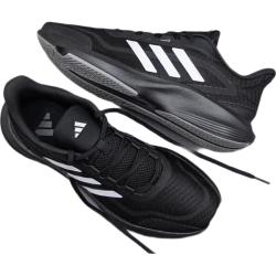 adidas 男鞋跑步鞋夏季舒适网面透气舒适黑色运动鞋HQ7558 黑 42