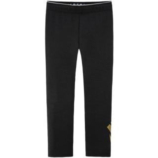 耐克（NIKE）童装男女童打底裤春秋儿童休闲长裤针织裤  正黑色/金色 120(6) 