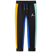 NIKE JORDAN 耐克童装男童加绒保暖运动长裤秋冬儿童休闲针织裤子 正黑色 120 /56 【身高110-116cm】