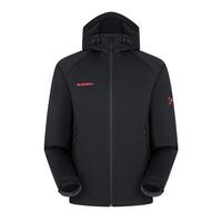 猛犸象(MAMMUT)【红标】Clion 男女同款防风耐磨连帽夹克外套软壳衣 黑色 XS