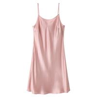 金三塔 真丝睡衣女100%桑蚕丝性感居家可外穿真丝吊带裙睡裙丝绸睡衣 雾霾蓝 M