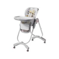 哈卡达宝宝餐椅多功能儿童餐椅家用餐椅婴儿可折叠 免安装汉白银