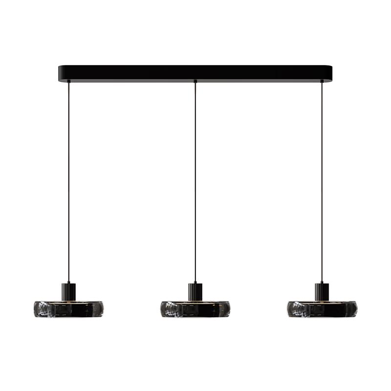 鹿家良品 云梦 三头护眼吊灯 黑色 92cm 48W