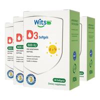 witsbb健敏思维生素d3 敏宝专研婴幼儿童钙吸收D3宝宝vd600iu 【1-18岁】D3  600IU 4盒装