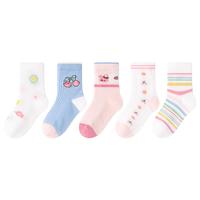 斑比童袜女童袜子春夏季薄款网眼中大童宝宝春秋款无骨棉袜 BB2423 春夏款儿童网眼袜 5双 5-8岁 脚码27-32码【18-20】 5-9岁 脚码27-32码【18-20】