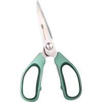 得力（deli）食品级厨房剪刀 可夹核桃 多功能家用不锈钢剪骨剪子 鸡骨剪 绿 TJ21