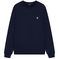 Teenie Weenie Men【男女同款】小熊男装卫衣男2025年春季时尚刺绣圆领卫衣上衣 藏青色 XL