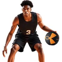 安德玛 UNDER ARMOUR篮球7号成人比赛儿童青少年室内外防滑耐磨训练中考橡胶七球 X-BIG系列【黑橙】耐磨耐打