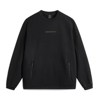 李宁（LI-NING）CF溯加绒保暖卫衣男子春季时尚宽松户外运动上衣AWDU957