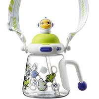 淘金币可用:babycare 恐龙双饮吸管水杯夏季便携男女水壶儿童上学-原点白 恐龙杯-原点白500ml