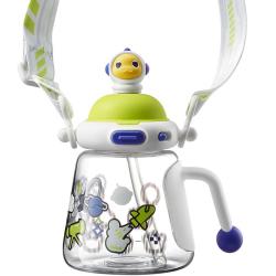 babycare 恐龙双饮吸管水杯夏季便携男女水壶儿童上学-原点白 恐龙杯-原点白500ml