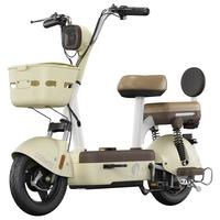 加州豹 JZBOO新国标电动自行车小型电瓶车可上牌男女士代步车48V长跑王电动车自行车电助力 奶油白 超威/天能20.3A石墨烯电池续航约65-95公里