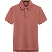 七匹狼黄宗泽同款【凉感+抗菌】短袖T恤男夏季男装经典商务翻领纯色polo 312(青古铜)1D1E30606666 XL 175/92A