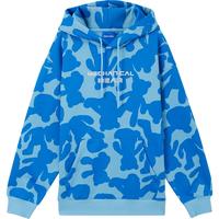 美特斯邦威冬季卫衣萌宠系列后背大印花连帽卫衣男士卫衣 加绒 蓝色组【款】 XL 180 100A