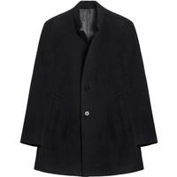 劲霸男装2025秋冬毛呢大衣中长款羊绒翻领大衣|BYWT3904 黑色 XS (160)