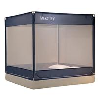 水星家纺婴儿防摔蚊帐卧室蚊帐架1.8x2米A类抑菌三开门回底蚊帐1.8x2米 【A类抗菌+加厚网纱+高防护】蓝