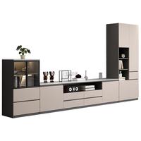 爱沐歌实木电视柜落地茶几组合客厅2025储物柜电视机柜 160*40*60cm双门四抽【电视柜】