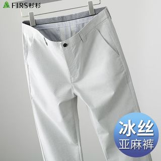 杉杉 亚麻天丝面料 直筒休闲裤 夏季薄款