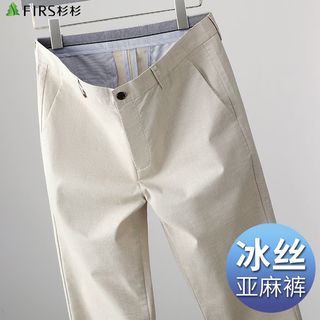 杉杉 亚麻天丝面料 直筒休闲裤 夏季薄款