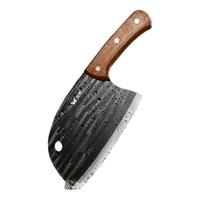 双枪【古法传承】圆头菜刀刀具家用厨师切菜切肉锻打中式鱼头刀 【活动款】中式圆头切片刀