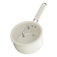 标星奶锅不粘锅陶瓷小奶锅宝宝辅食锅316不锈钢煮奶面锅电磁炉燃气用 【陶瓷奶锅+钢化盖】 16cm