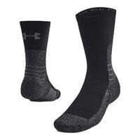 安德玛（UNDERARMOUR）All Weather男女运动羊毛混纺中筒袜-1双装1387068 黑色001 L