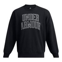 安德玛（UNDERARMOUR） Icon男女同款高克重圆领运动休闲卫衣1386548 黑色001 3XL