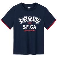 Levi's 李维斯童装男童短袖t恤2025夏季儿童凉爽上衣 深靛蓝 120 /60 【身高110-116cm】