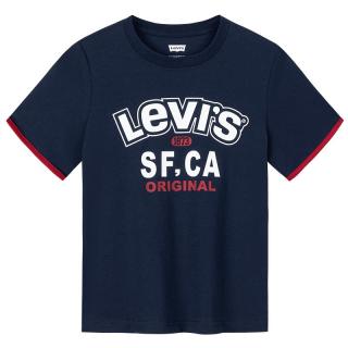 Levi's 李维斯男童短袖t恤2025夏季凉感面料儿童衣服 深靛蓝 160 /80 【身高158-170cm】