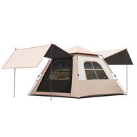 凯路德 户外黑胶帐篷天幕二合一露营全自动速开遮阳防晒3-5人帐篷+天幕