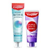 Colgate【孙颖莎】高露洁每日光泽色修美白牙膏修复含氟160g*1+90g*1