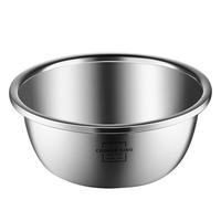 炊大皇加厚304不锈钢盆调料盆 味斗洗菜盆沙拉盆和面腌肉盆 30cm 加厚304不锈钢盆30cm