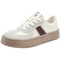 卓诗尼德训鞋女款秋冬运动鞋子百搭小白鞋女厚底板鞋女鞋 米棕色 36